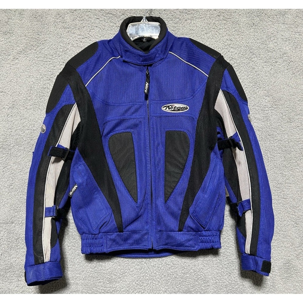 Nitro Racing Fully Padded Motorcycle Jacket Mens Sz Small Zip Out Lining‎